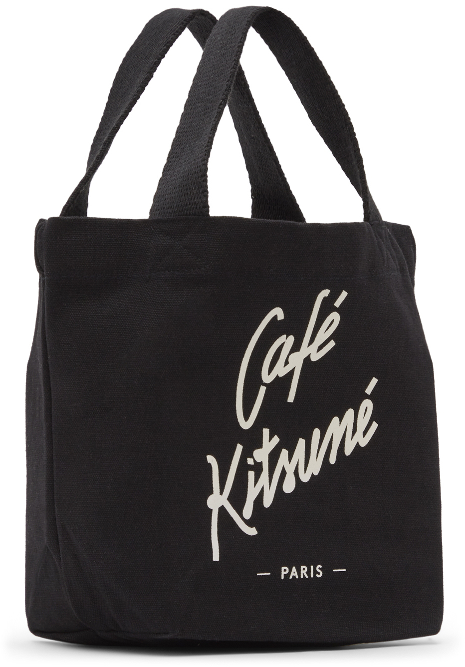 Maison Kitsuné Black 'Café Kitsuné' Mini Tote Maison Kitsune