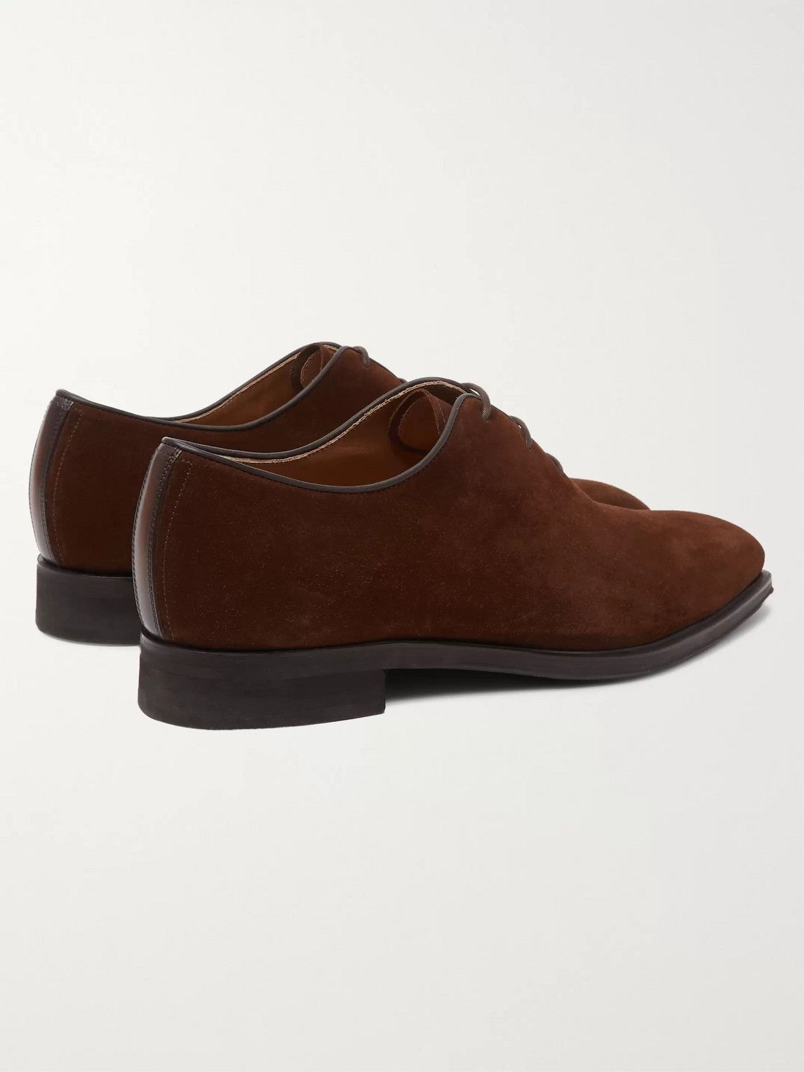 Berluti - Alessandro Infini Leather-Trimmed Suede Oxford Shoes
