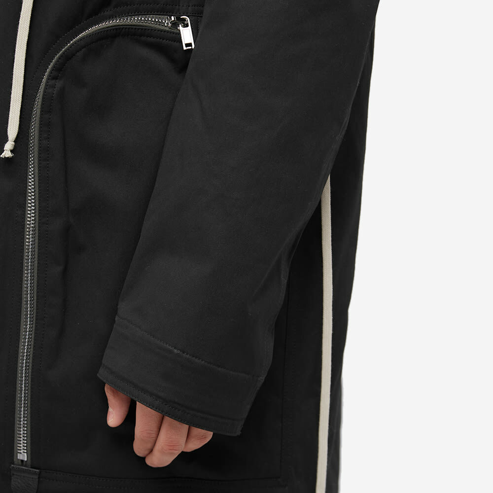 Rick Owens Men's Bauhaus Fishtail Parka Jacket in Black