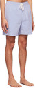 Polo Ralph Lauren Blue & White Cotton Swim Shorts