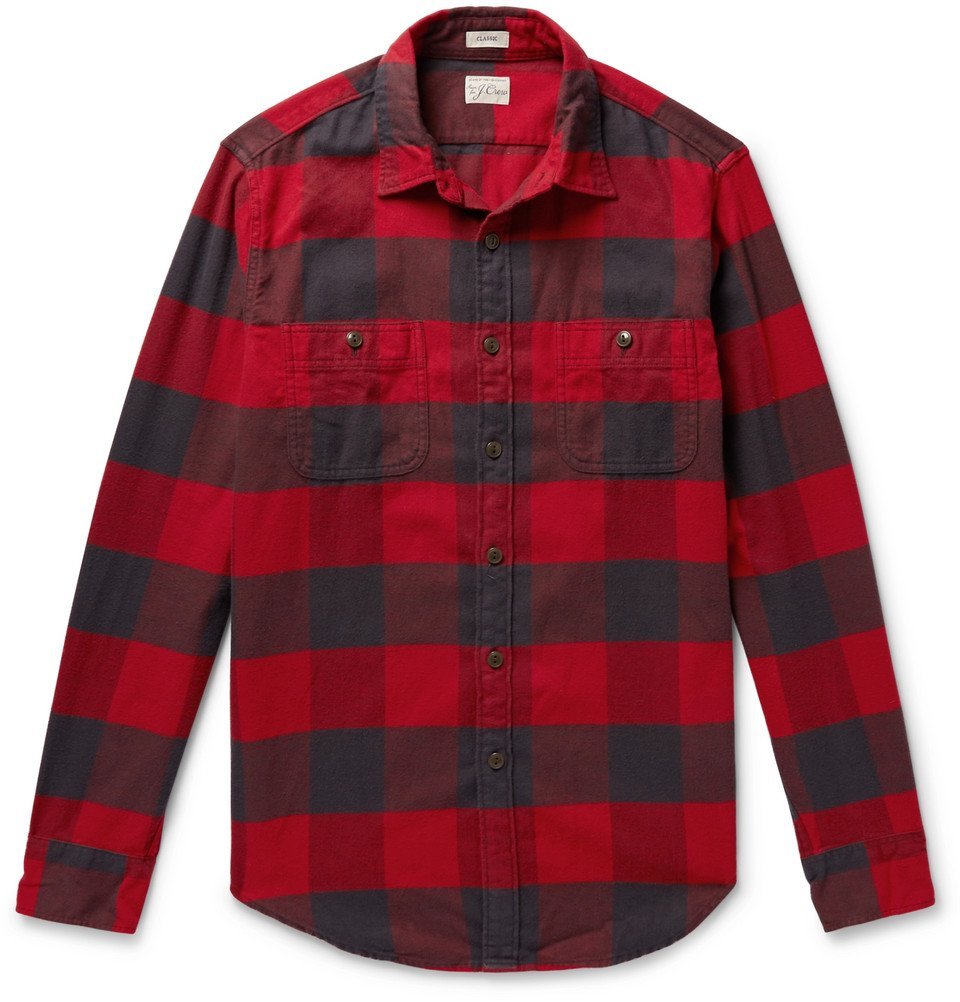 J.Crew - Buffalo-Check Cotton-Flannel Shirt - Men - Red J.Crew