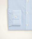 Brooks Brothers Men's Stretch Madison Relaxed-Fit Dress Shirt, Non-Iron Poplin Ainsley Collar Check | Blue