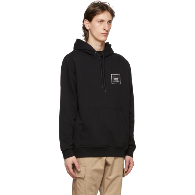 burberry logo applique hoodie