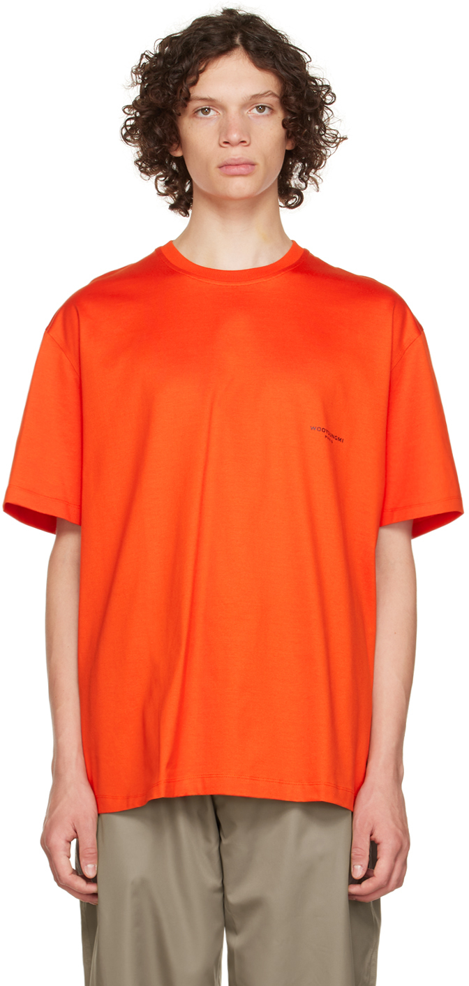 Photo: Wooyoungmi Orange Leather Patch T-Shirt