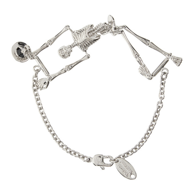 vivienne westwood skeleton bracelet silver