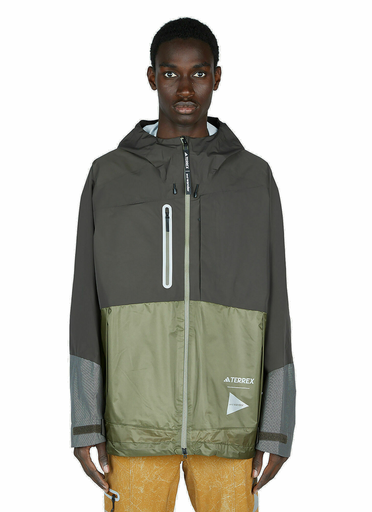 adidas Terrex x And Wander - Xploric Rain Jacket in Green
