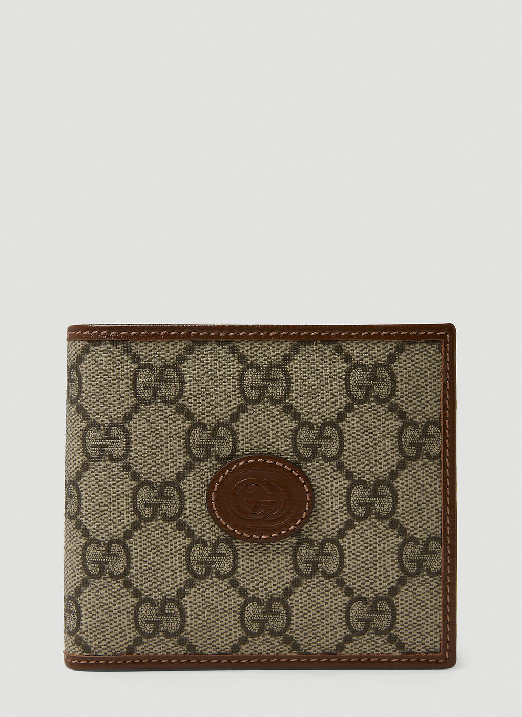 Gg Supreme Bifold Wallet In Beige Gucci