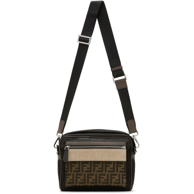 Fendi Black Medium Forever Fendi East/West Messenger Bag Fendi