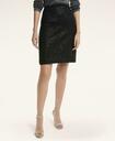 Brooks Brothers Women's Wool Blend Sequin A-Line Skirt | Black