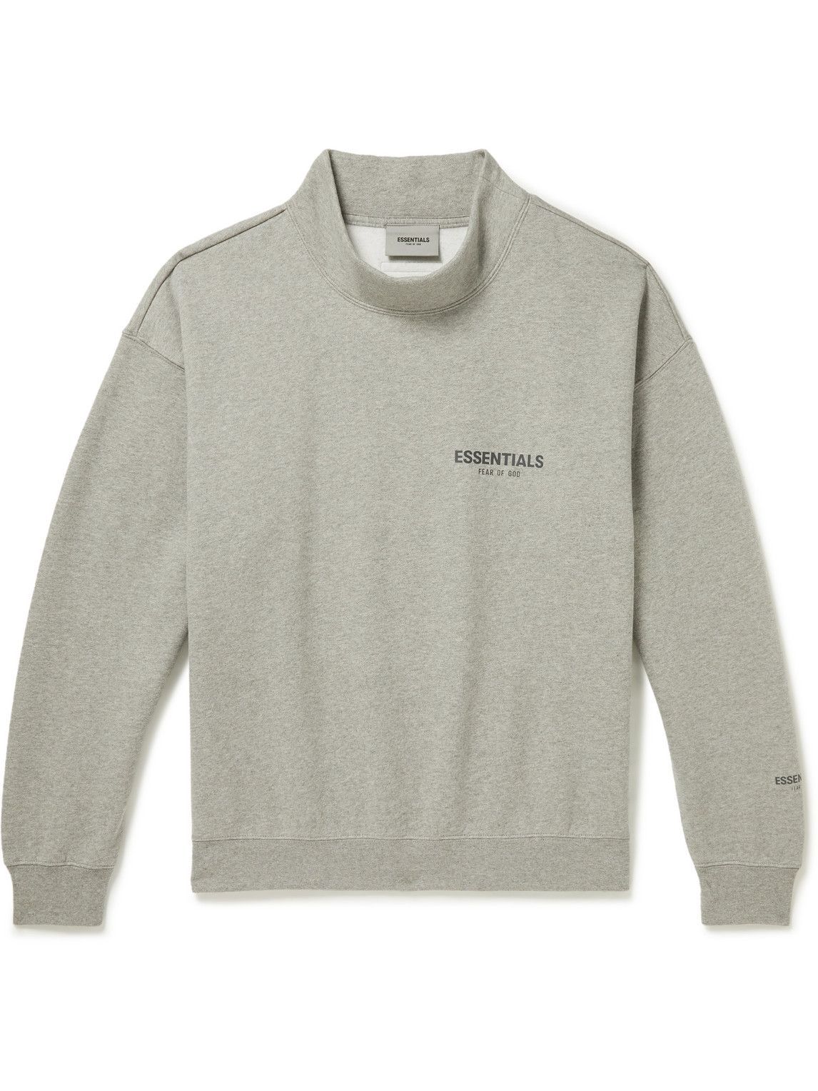 FEAR OF GOD ESSENTIALS - Logo-Print Cotton-Blend Jersey Mock-Neck ...