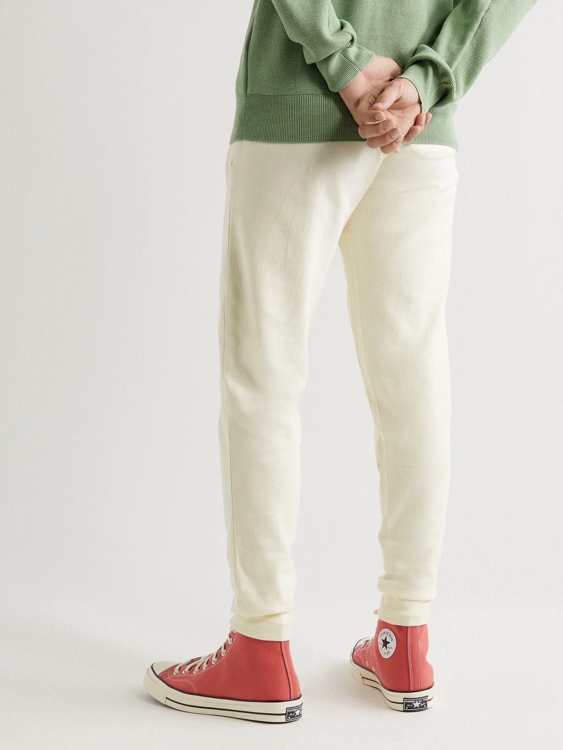 Polo Ralph Lauren - Logo-Embroidered Cotton-Blend Jersey Sweatpants - Neutrals