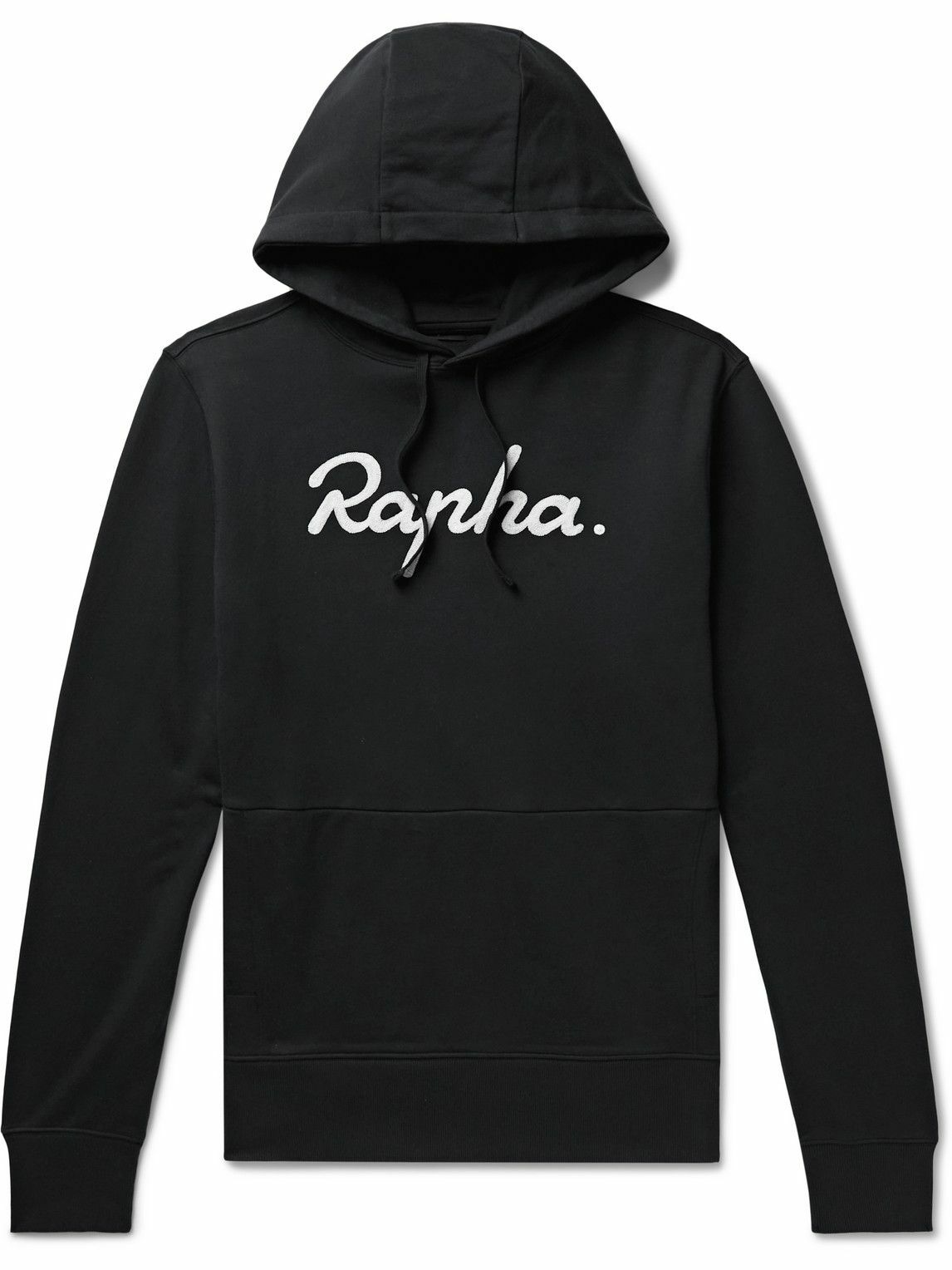 Rapha - Logo-Embroidered Cotton-Jersey Hoodie - Black Rapha