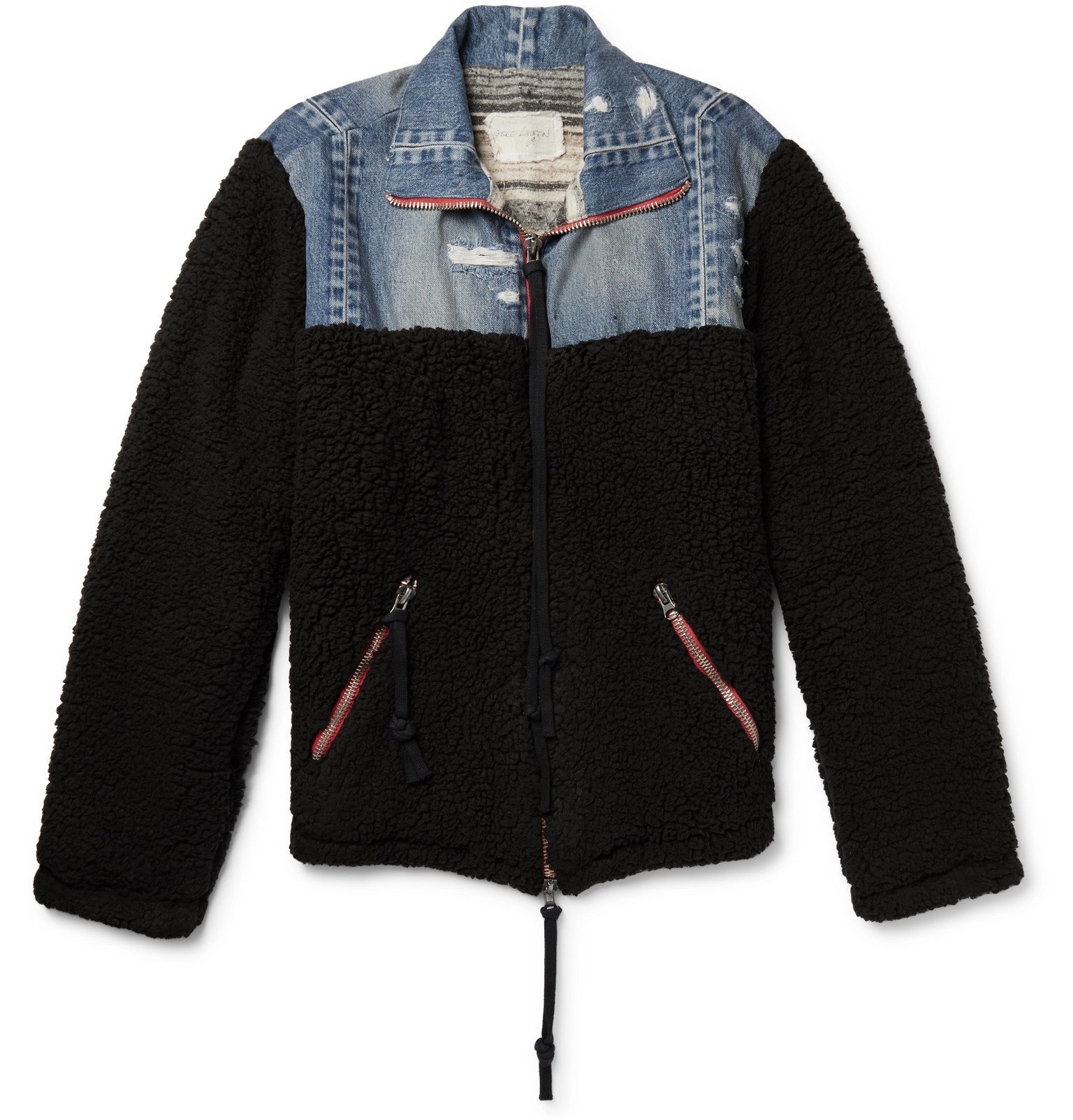 denim and fleece jacket