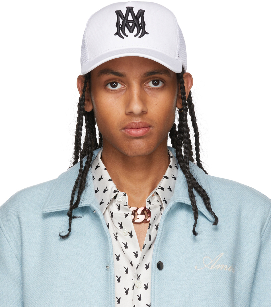 AMIRI White M.A. Logo Trucker Cap Amiri