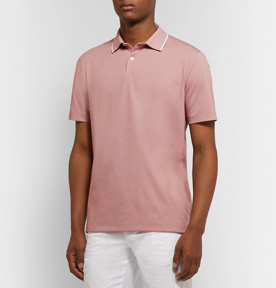 old rose polo shirt