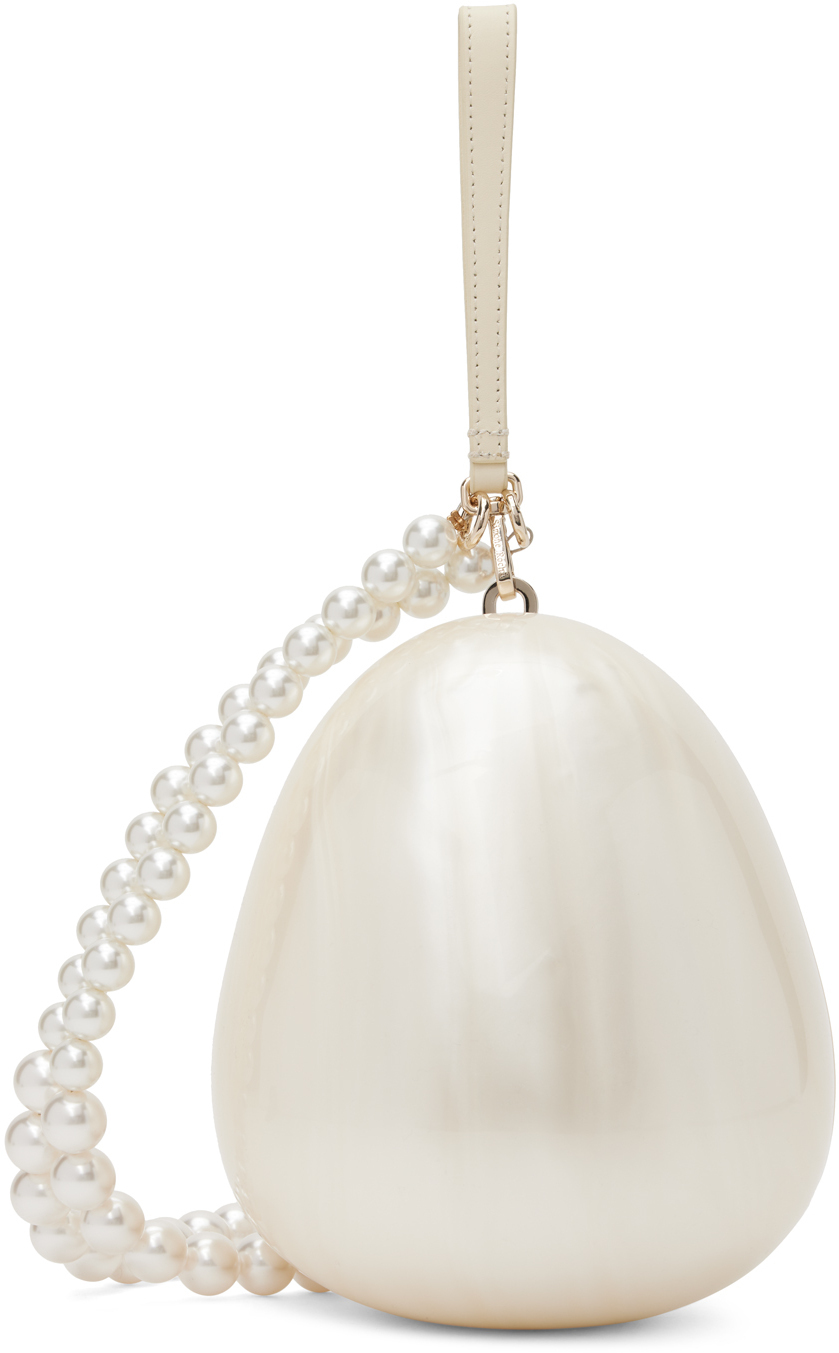 Simone Rocha Off-White Pearl Egg Bag Simone Rocha