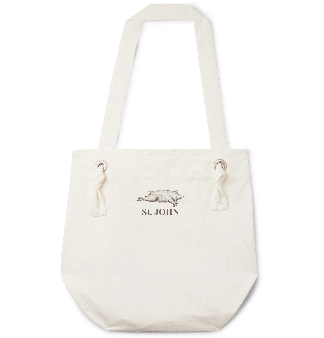 Junya Watanabe - Printed Cotton and Linen-Blend Canvas Tote Bag - White ...