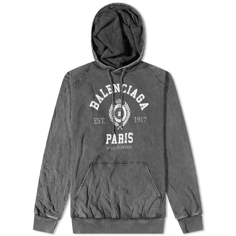 Balenciaga Varsity Logo Oversized Popover Hoody Balenciaga