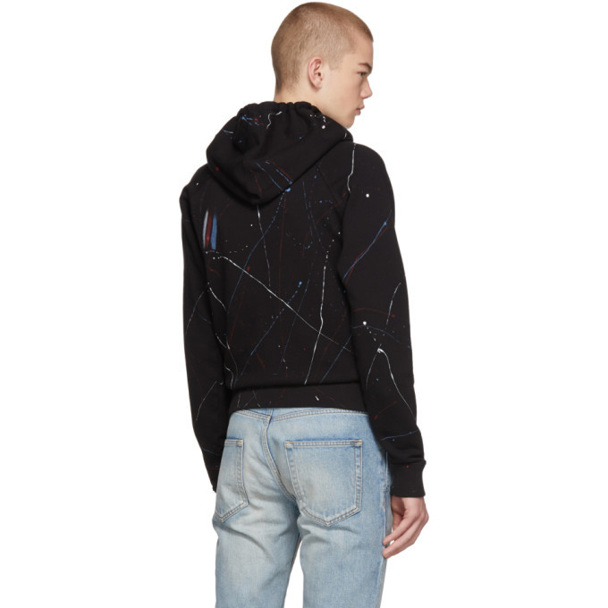 saint laurent paint splatter jeans