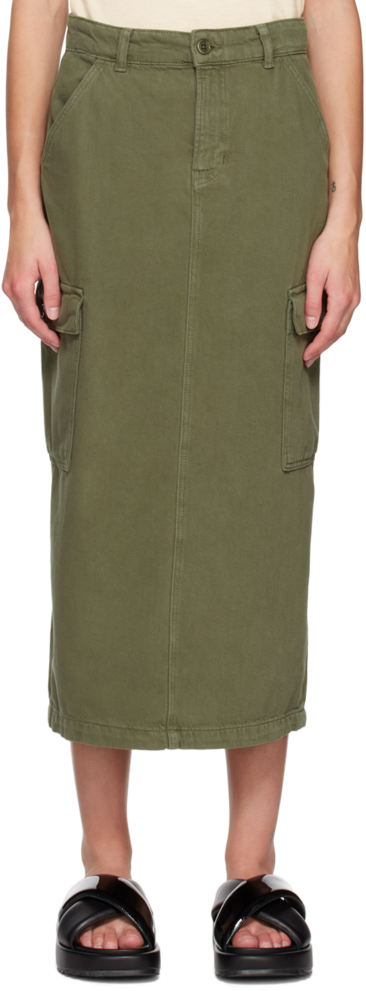 Photo: Reformation Khaki Maggi Midi Skirt