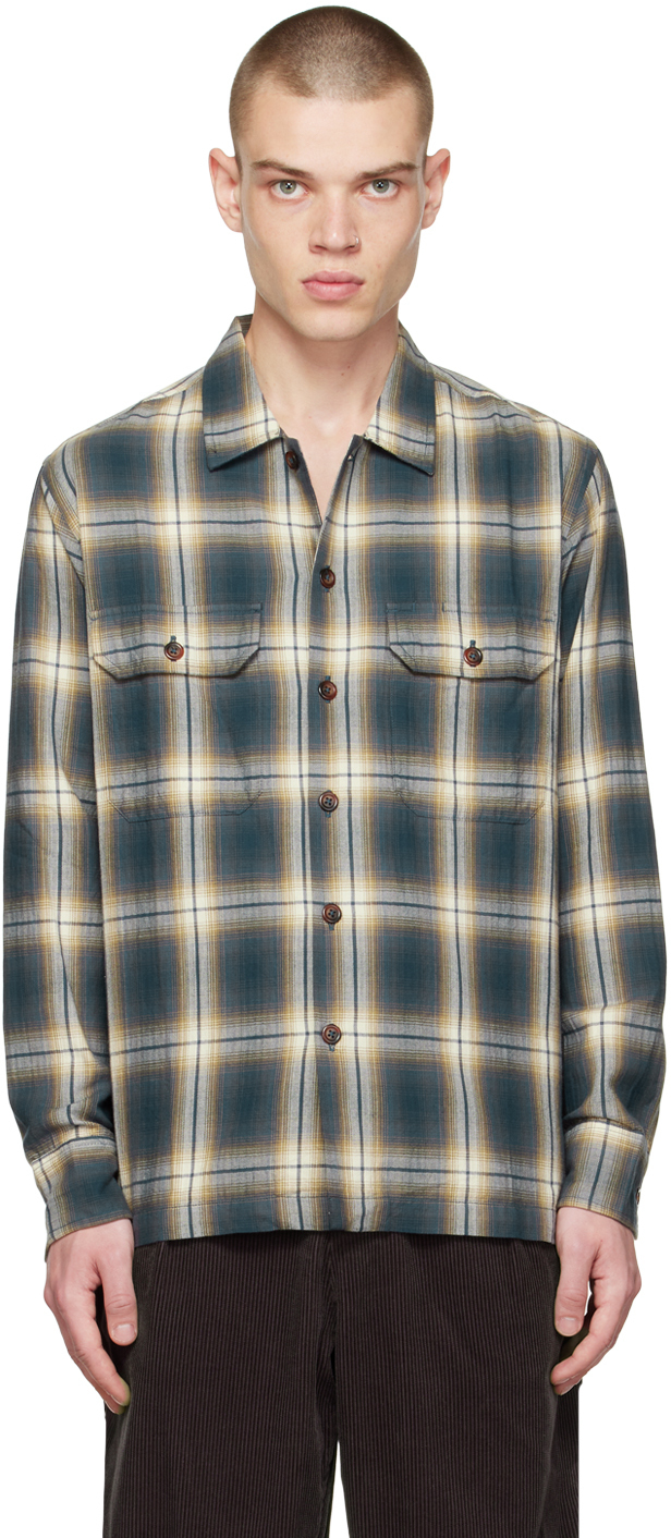 Universal Works Navy Utility Shirt Universal Works