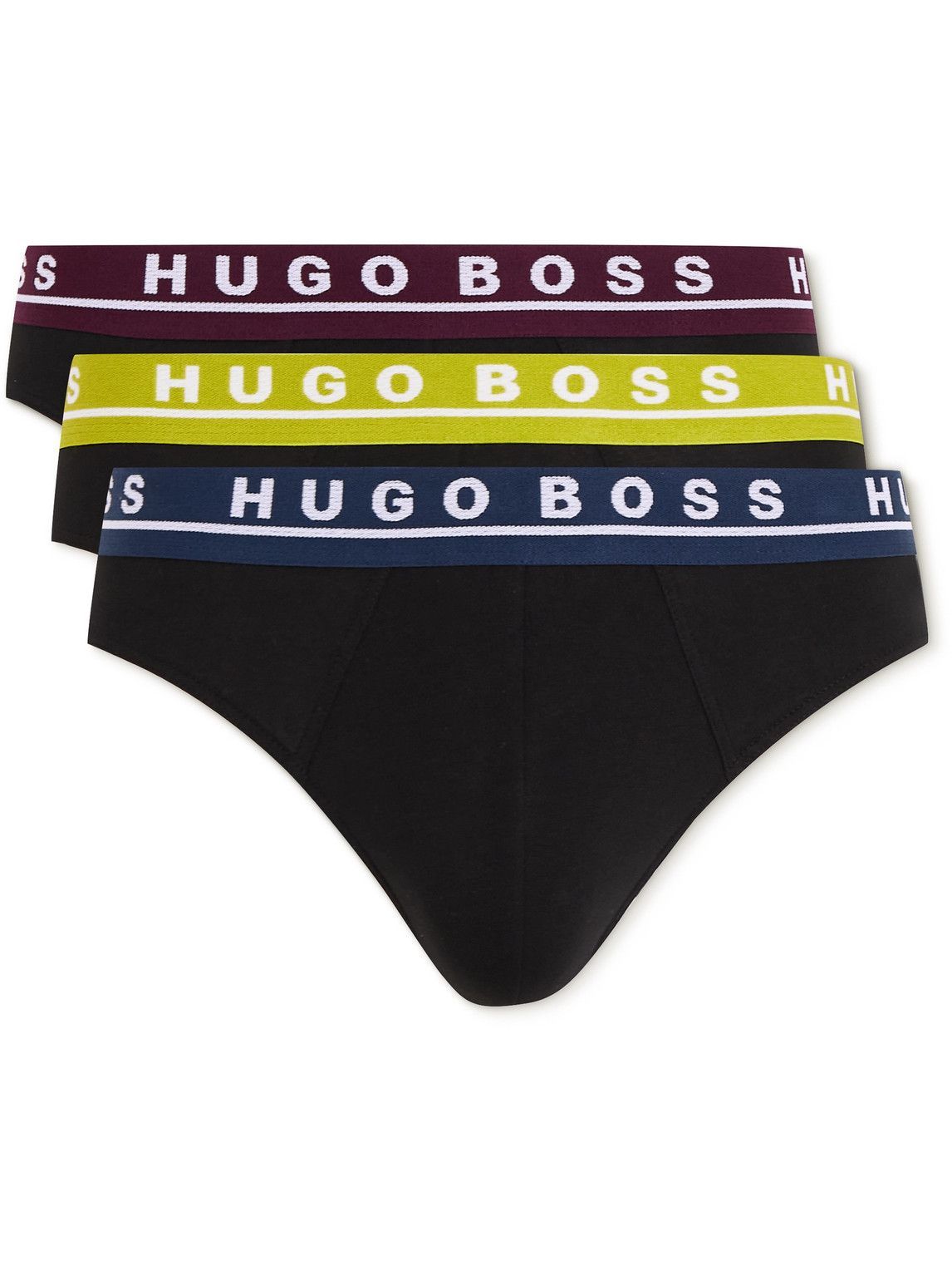 Hugo Boss - Three-Pack Stretch Organic Cotton Boxer Briefs - Black Hugo ...