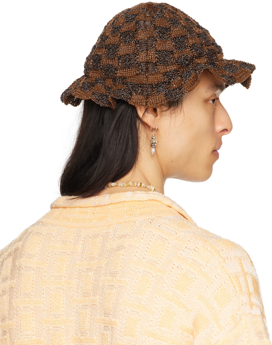 Isa Boulder SSENSE Exclusive Brown & Black Bucket Hat Isa Boulder