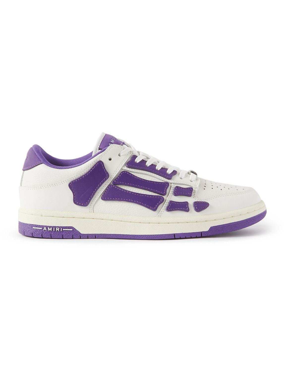 AMIRI - Skel-Top Colour-Block Leather Sneakers - Purple Amiri