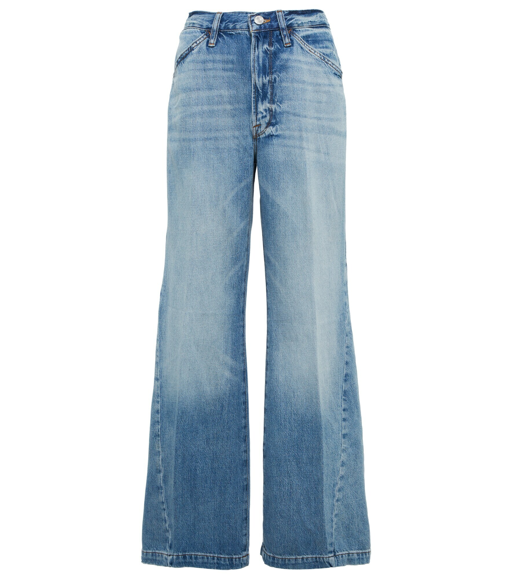 Frame - Le Baggy Palazzo high-rise wide-leg jeans Frame Denim