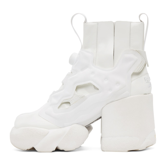 Maison Margiela White Reebok Edition Tabi Instapump Fury Hi Boots Maison Margiela