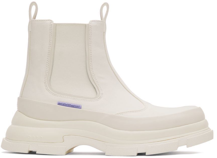 both White Gao Eva Chelsea Boots