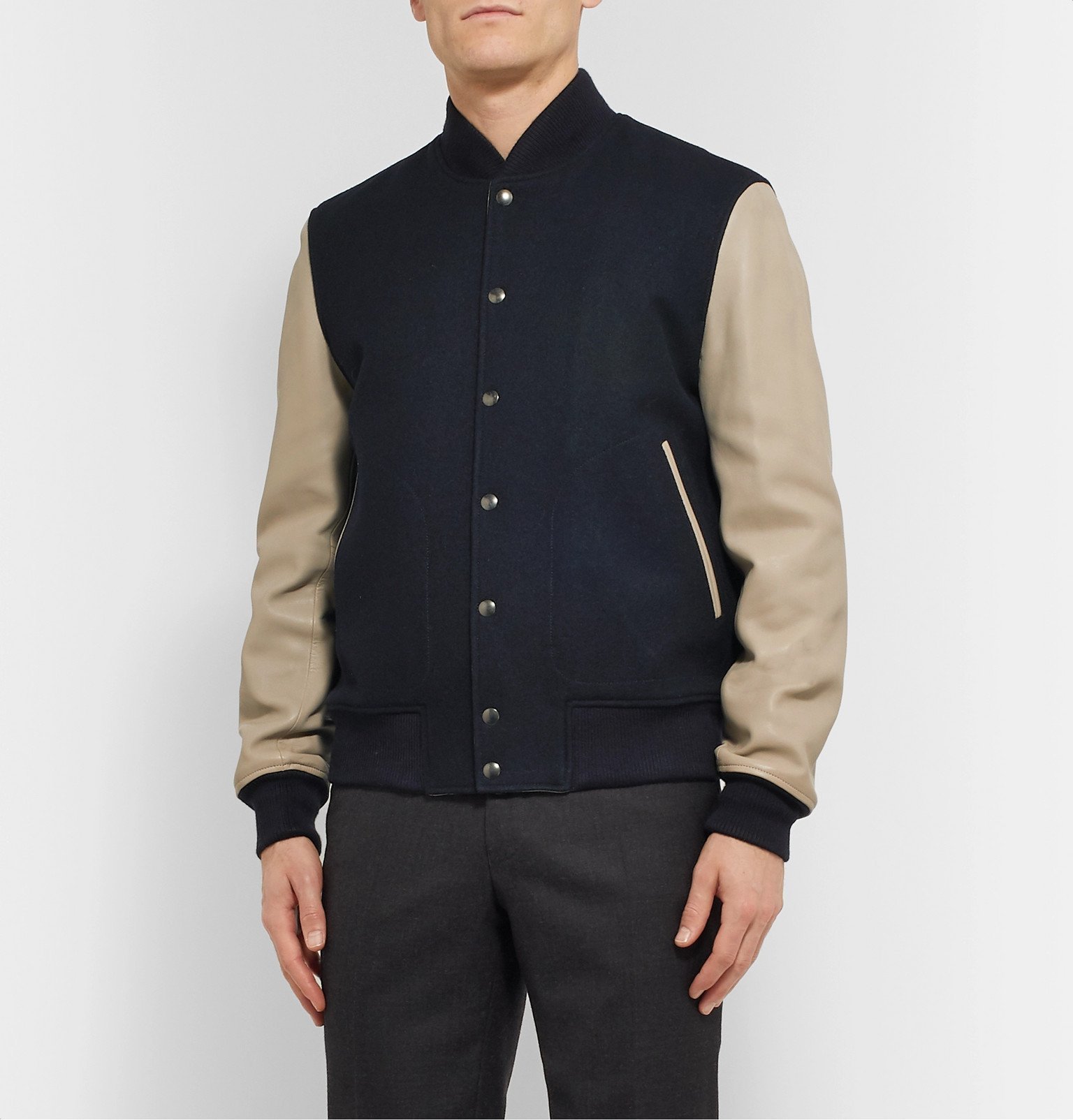 melton wool bomber jacket