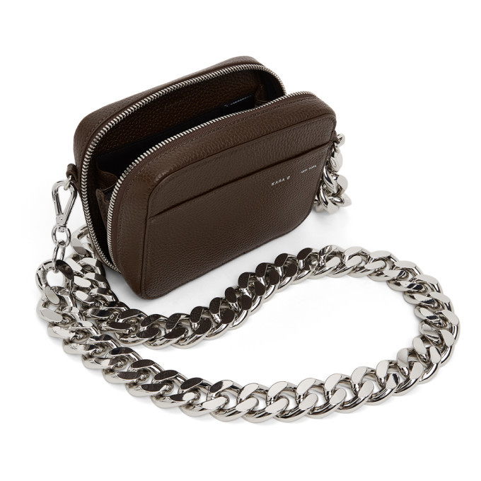 KARA Brown XL Chain Camera Bag Kara