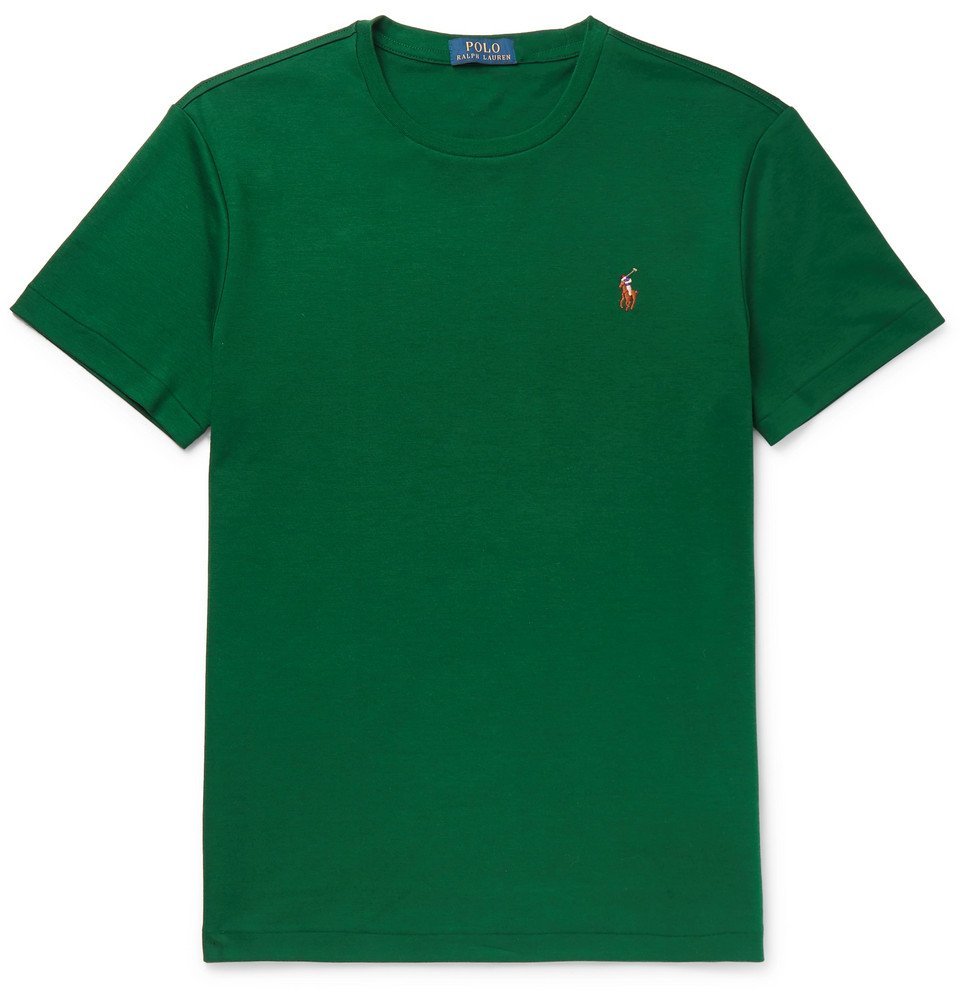 Polo Ralph Lauren - Slim-Fit Pima Cotton-Jersey T-Shirt - Green Polo Ralph  Lauren