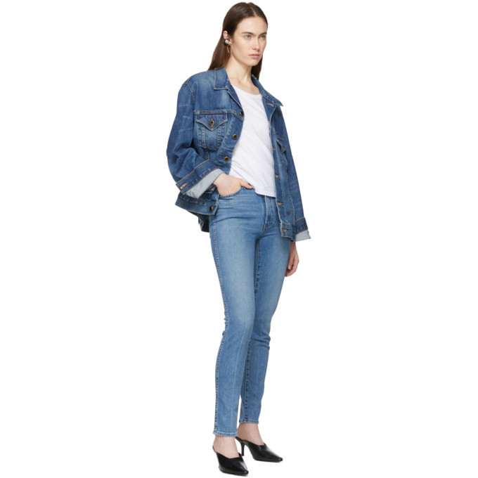Khaite Blue Denim Cate Oversized Jacket 