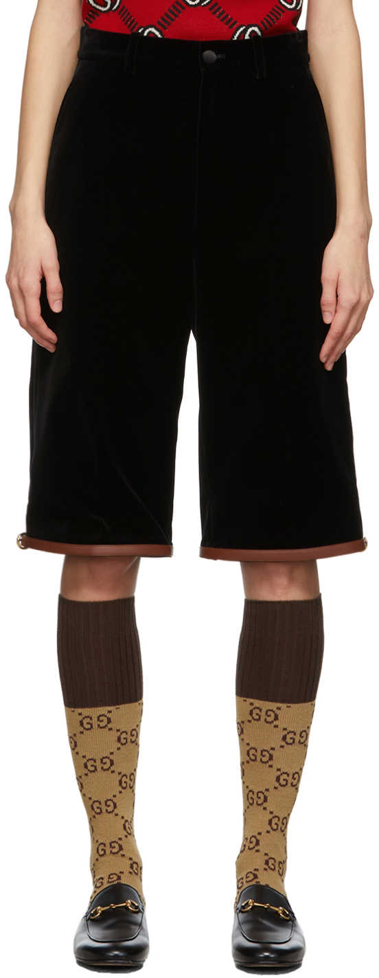 velvet bermuda shorts