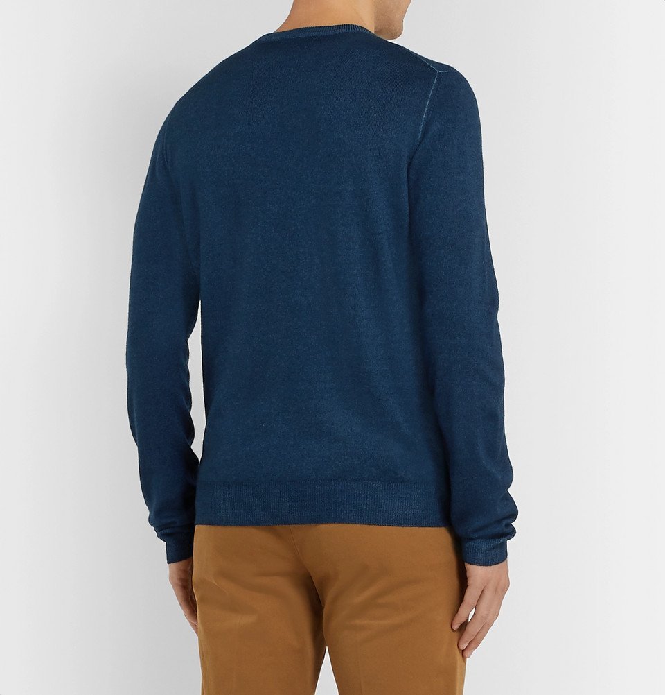 Etro - Garment-Dyed Merino Wool Sweater - Blue Etro