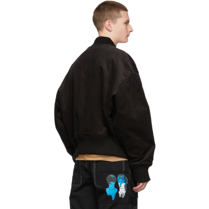 Landlord Black Corduroy Bomber Jacket Landlord