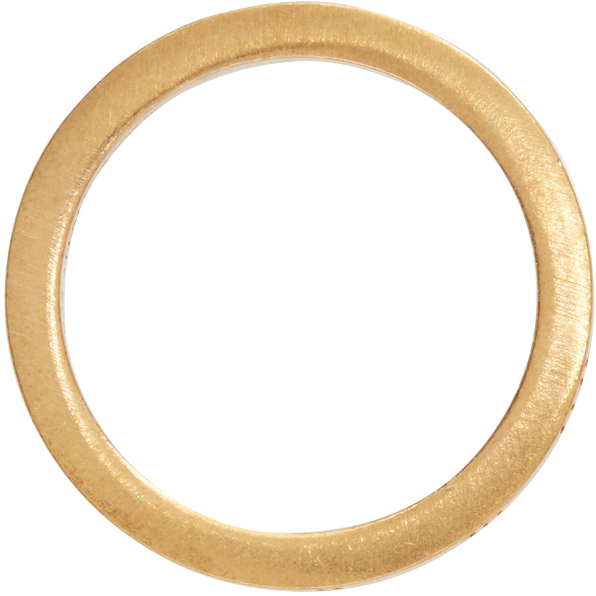 Maison Margiela Gold Slim Numbers Ring Maison Margiela