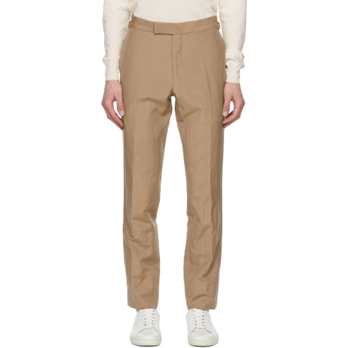 Tom Ford Tan Silk Shelton Trousers TOM FORD