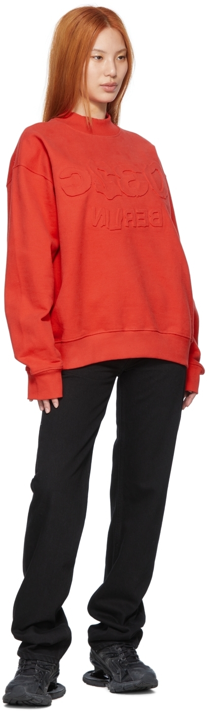 032c Red Organic Cotton Sweatshirt