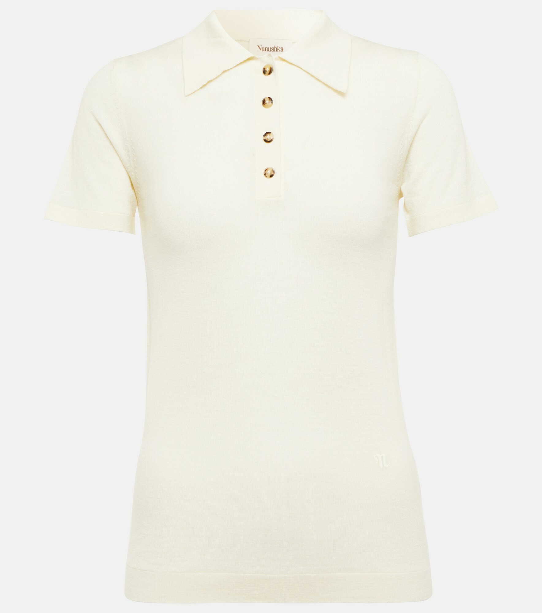 Nanushka - Hatti sheer wool polo shirt Nanushka