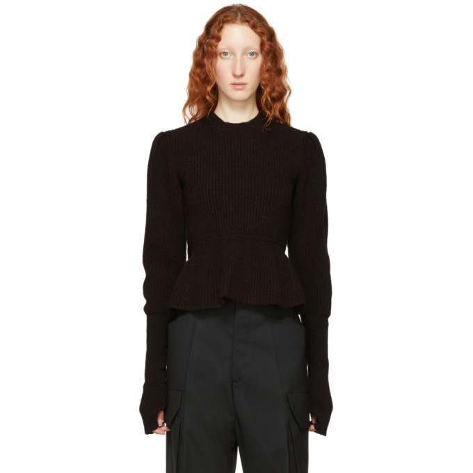 Lemaire Brown Wool Puffy Sweater Lemaire