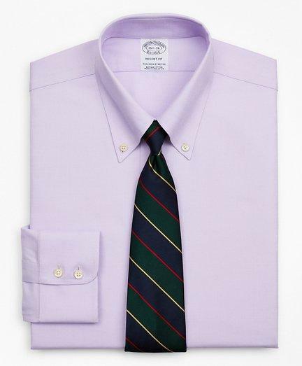 Brooks Brothers Men's Stretch Regent Regular-Fit Dress Shirt, Non-Iron Royal Oxford Button-Down Collar | Lavender