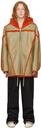 Rick Owens Beige & Orange Jumbo Peter Reversible Shearling Jacket