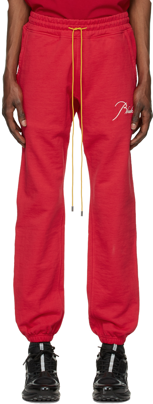 Rhude Red Terry Lounge Pants Rhude