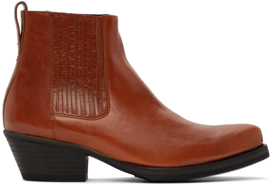 long orange boots