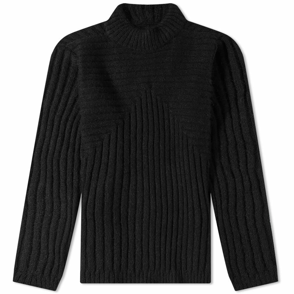 Photo: Rick Owens Men's Level Cable Crew Knit in Black