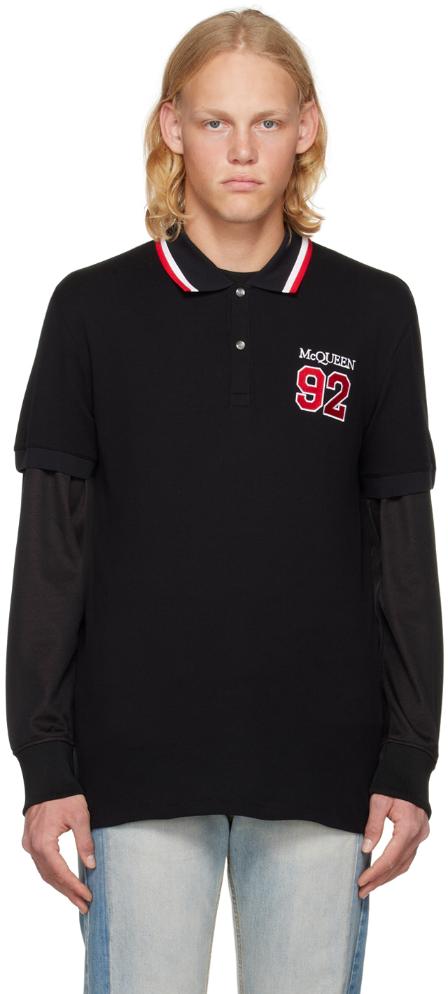 Alexander Mcqueen Polo
 Alexander McQueen Black Embroidered Polo Alexander McQueen