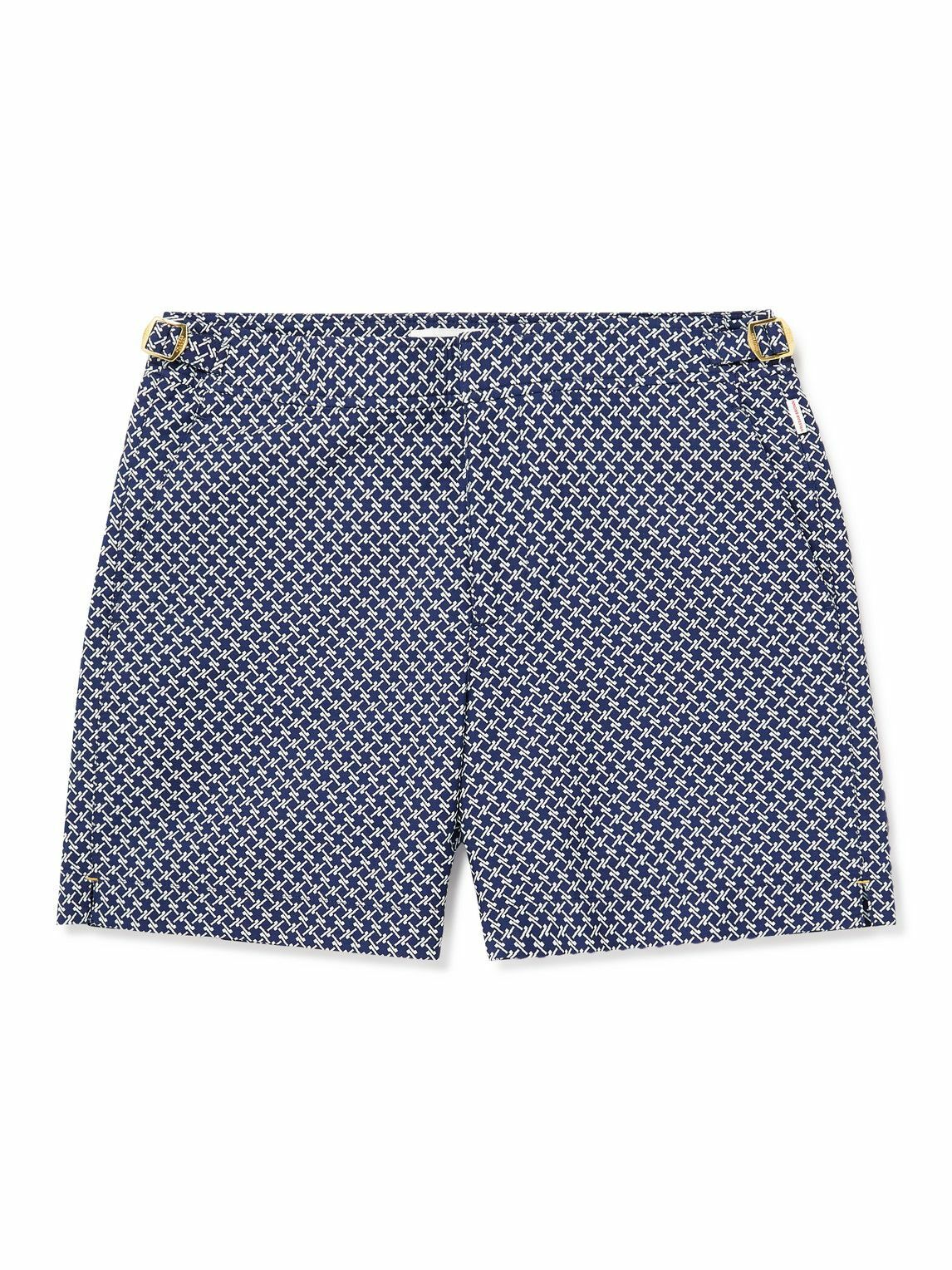 Orlebar Brown Bulldog MidLength Jacquard Swim Shorts Multi Orlebar